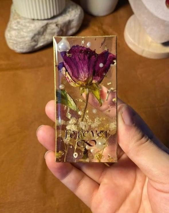 Forever Flower Preservation Resin Block