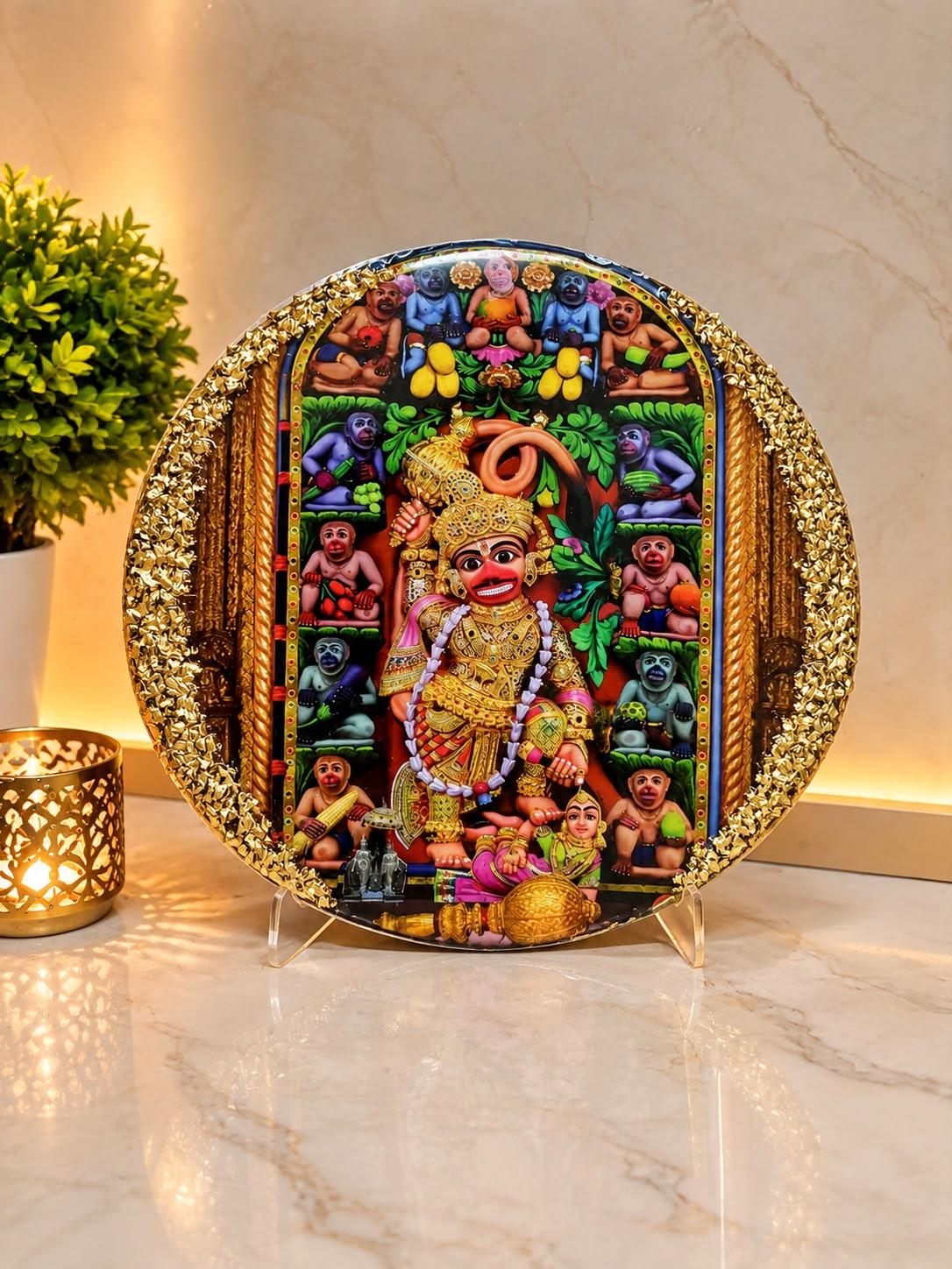 Hanuman Dada Round Photo Frame