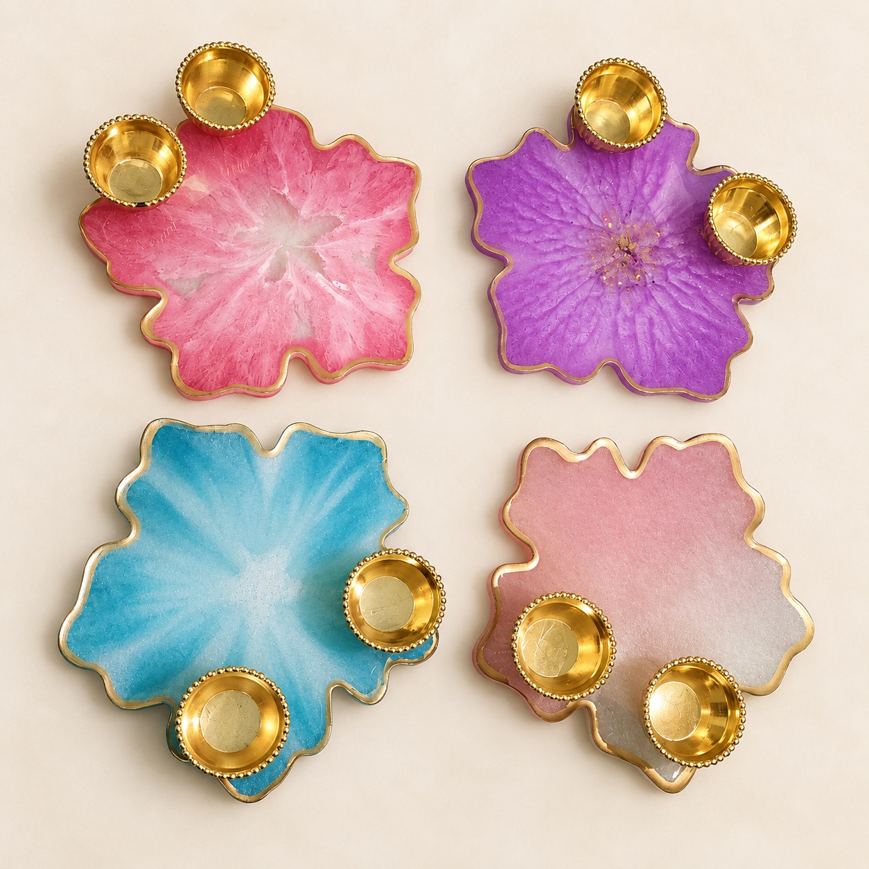 Mini Flower Pooja Thali — Bulk