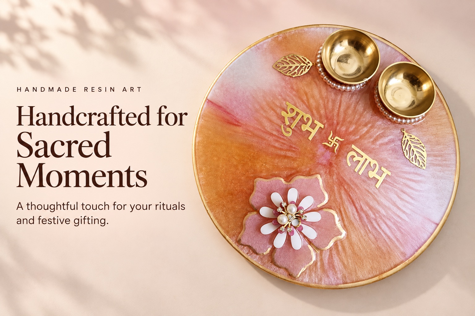 Pooja Thali resin artwork