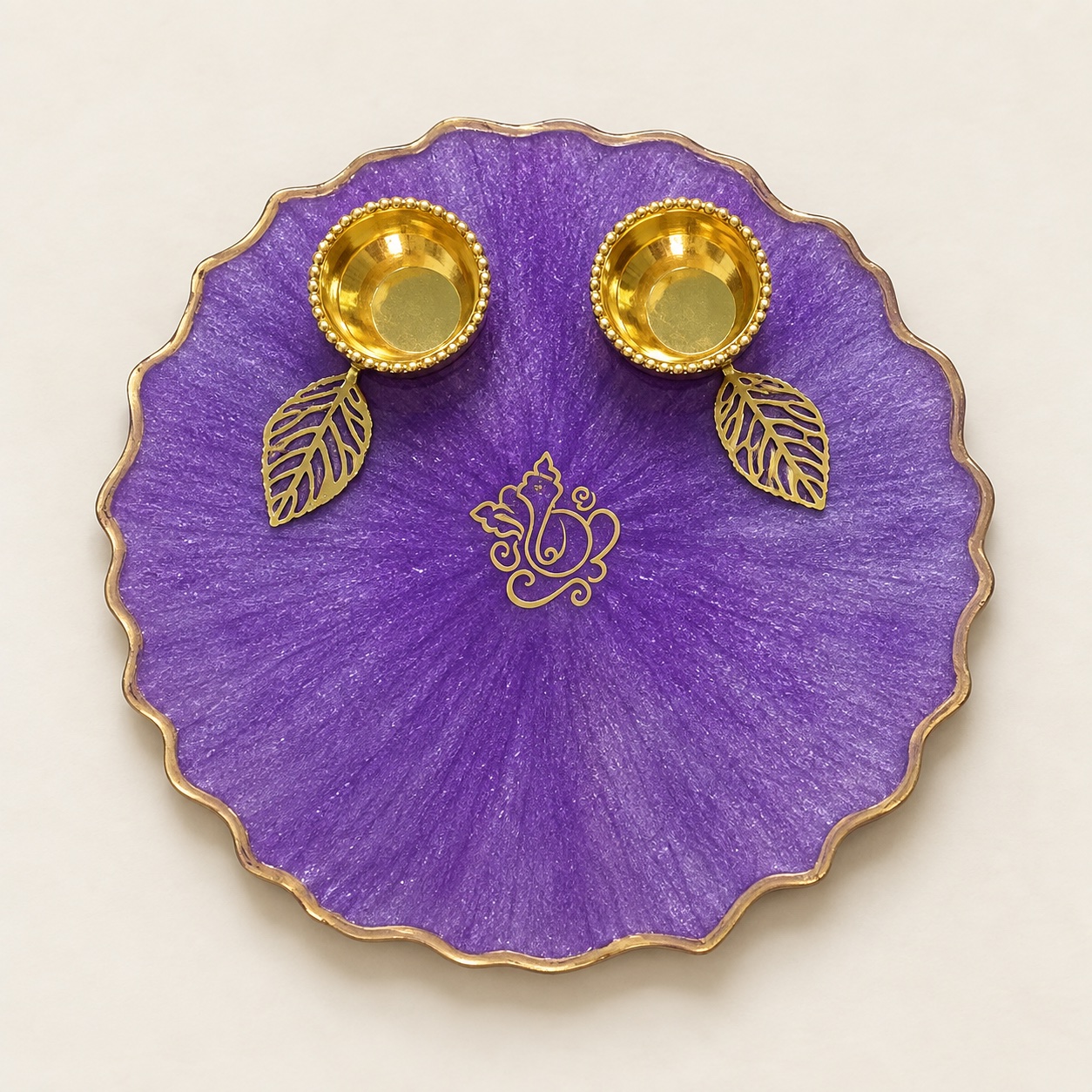 Purple Ganesh Pooja Thali — Bulk