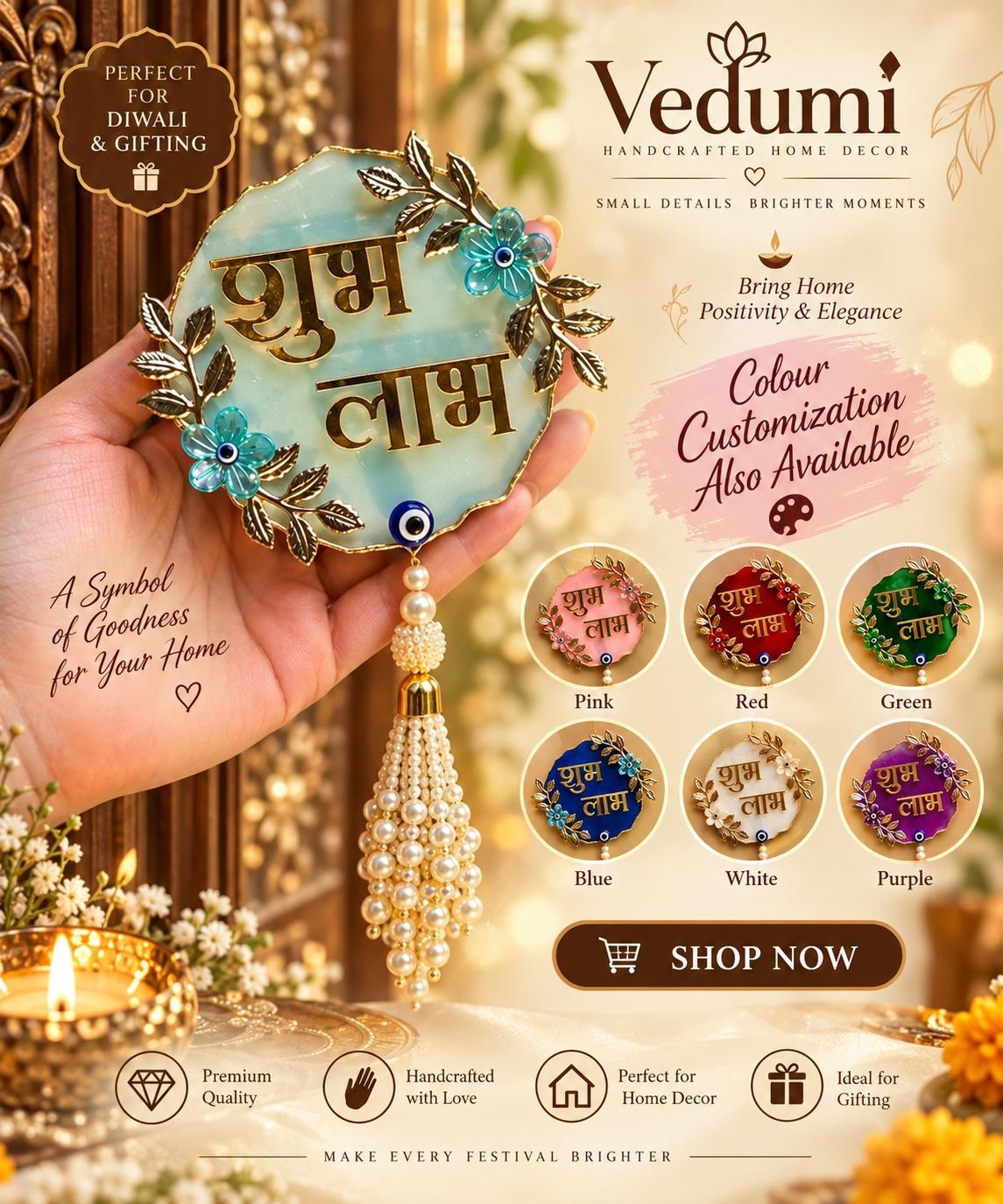 Shubh Labh Jhumka Pearl Hanging